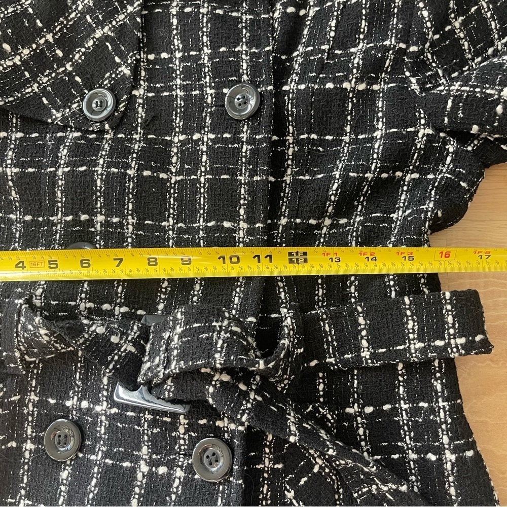 LonaLineTweed Pea Coat Double Breasted Large Classy - Picture 11 of 13
